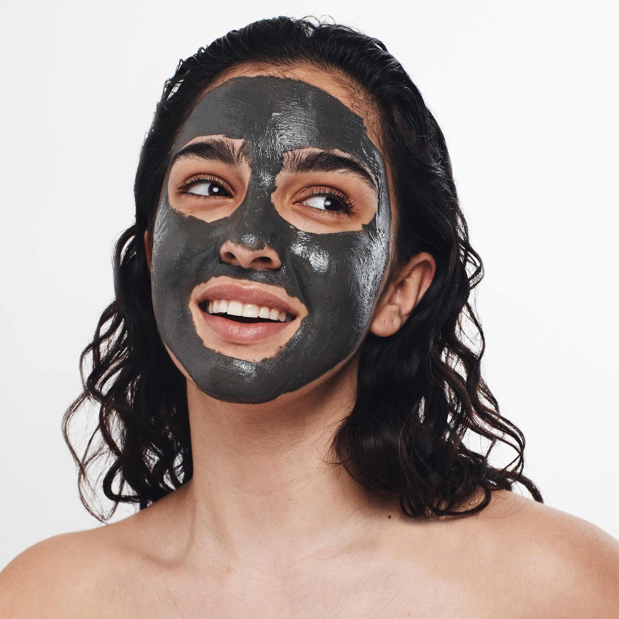 Woman using a Dead Sea mud mask