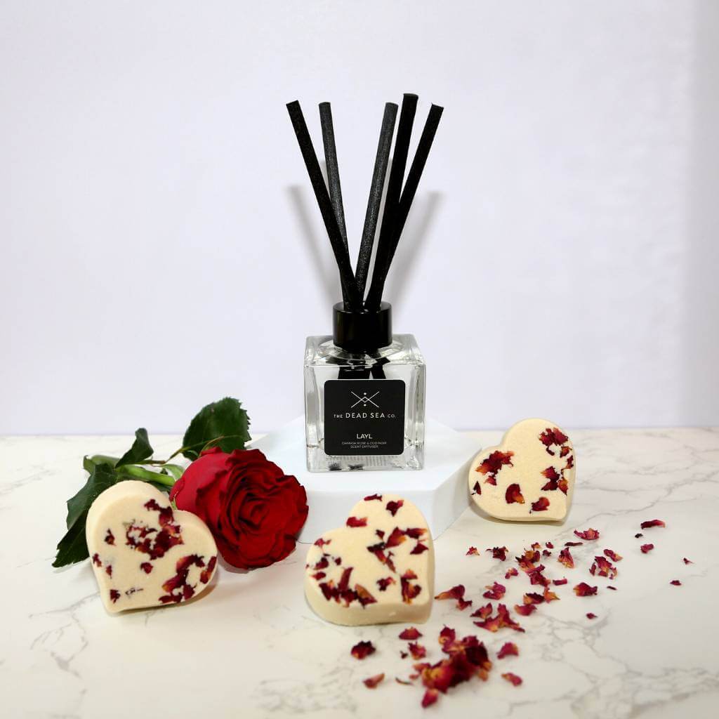 Rose Aromatherapy Shower Steamers Diffuser Gift bundle